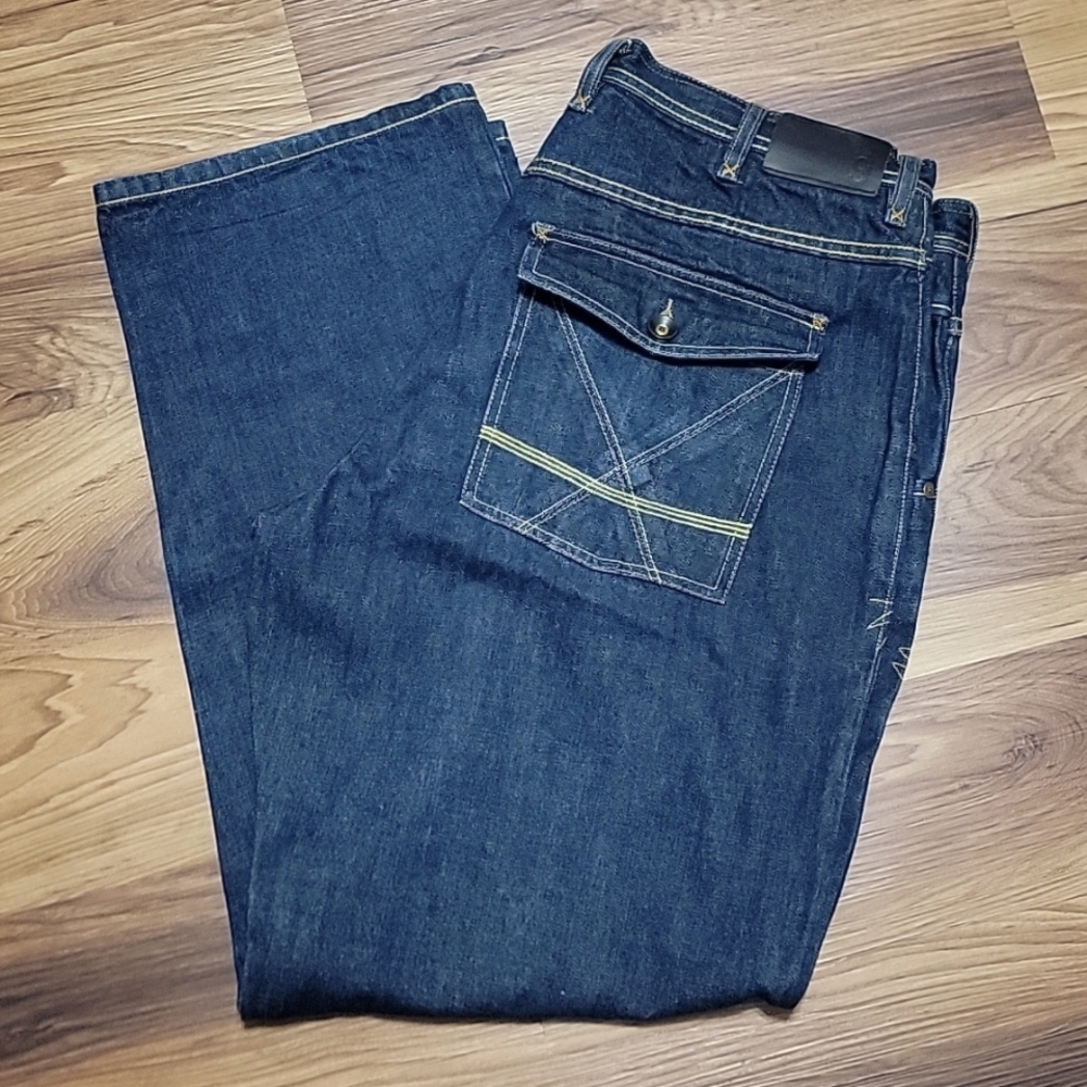 Men's Sean John Jeans. Size 40. Blue/Yellow